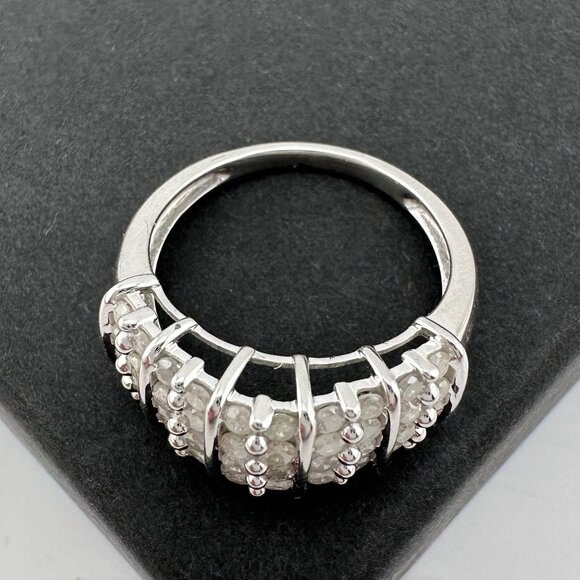 Elegant Channel Set 1 carat Natural Diamond Anniversary Ring Size 7 - Picture 13 of 16